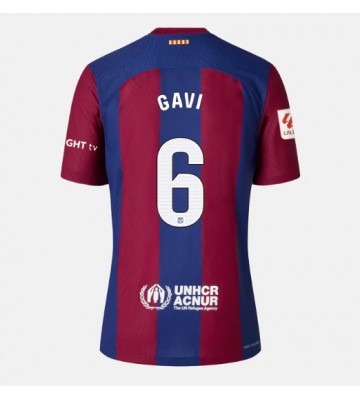 Barcelona Paez Gavi #6 Replica Home Stadium Shirt for Women 2023-24 Short Sleeve